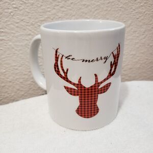 11oz Be Merry deer coffee mug